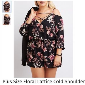 Women’s plus size floral romper